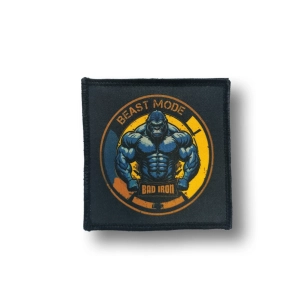 CZASZKA GORYL 10x10 CM - NASZYWKA VELCRO PATCH